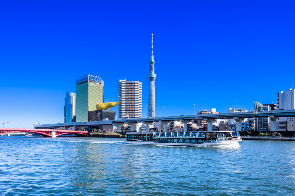 角田川から見たスカイツリーの景色