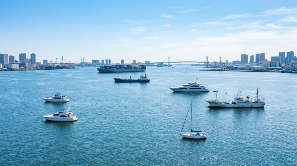 東京湾の船